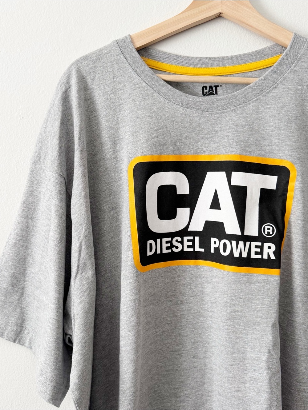 CAT Caterpillar Diesel Power Men’s T-Shirt Heather Grey 4XL